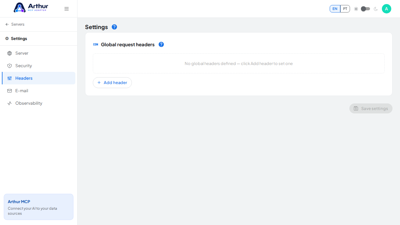 Bring the Global request headers panel into the screenshot viewport