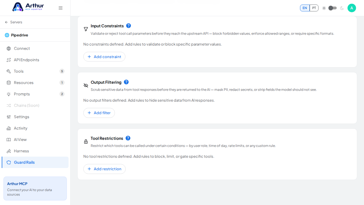 Bring the Tool Restrictions area into the viewport for a focused, semantic screenshot