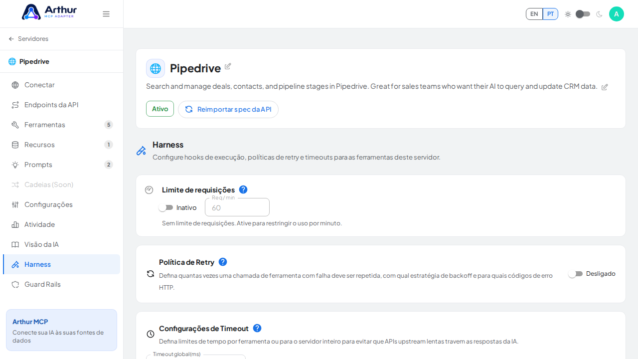 Traga a área Política de Retry para o viewport e produza um screenshot semântico e focado