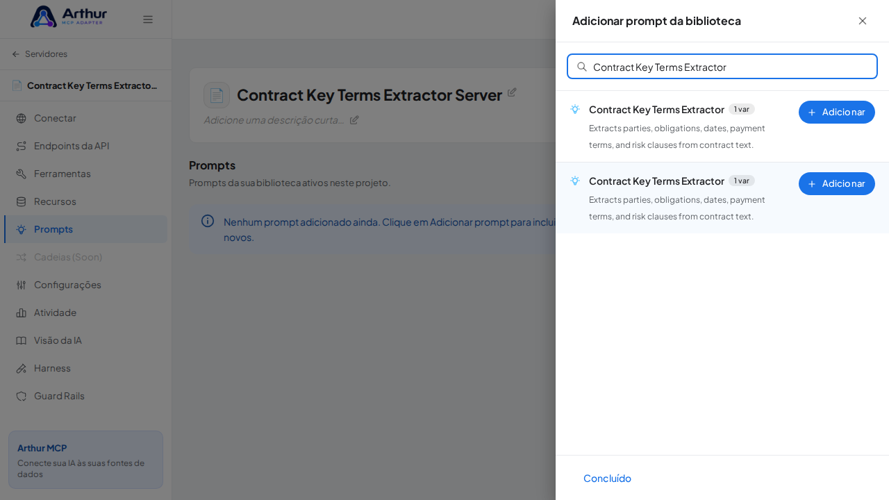 Pesquise o prompt Contract Key Terms Extractor na biblioteca