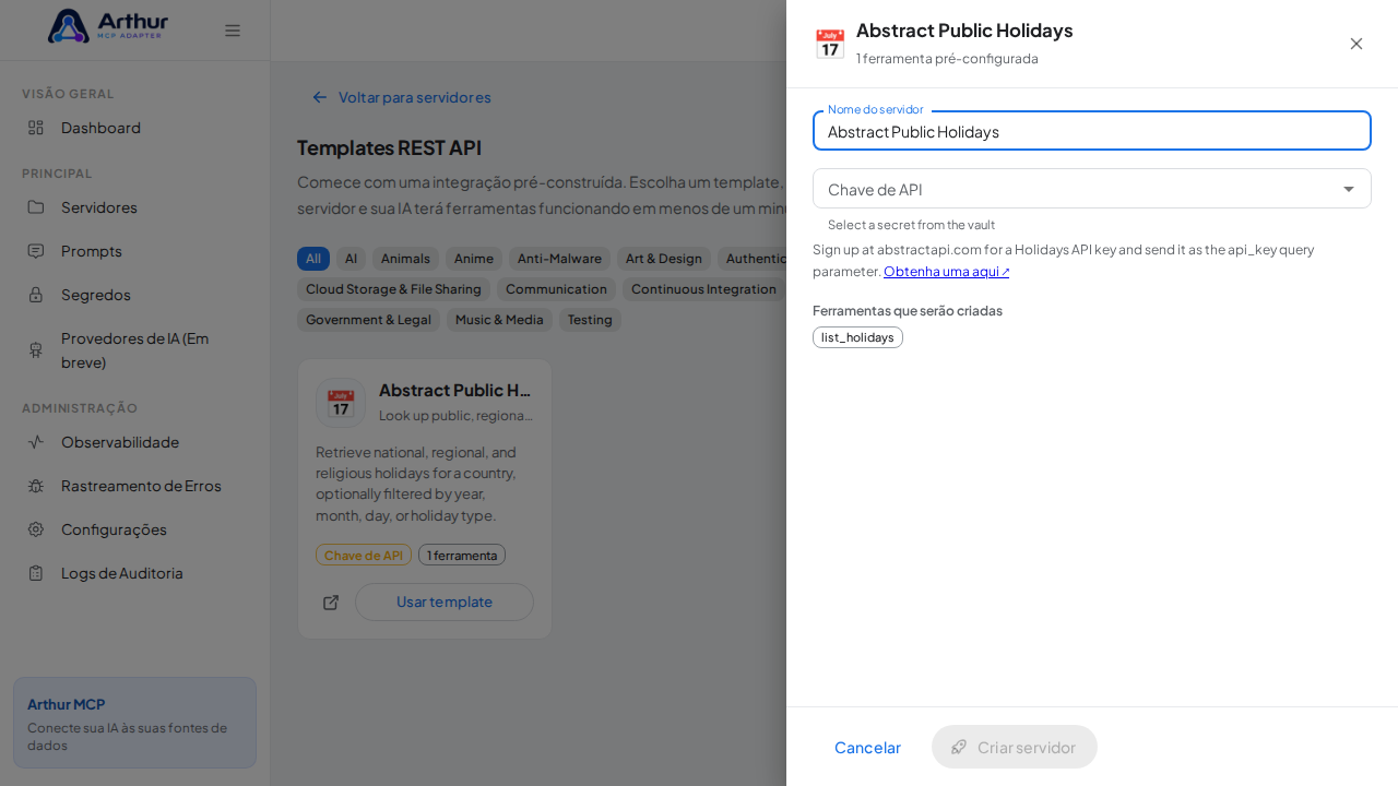 Abra o template Abstract Public Holidays com suas ferramentas pré-configuradas