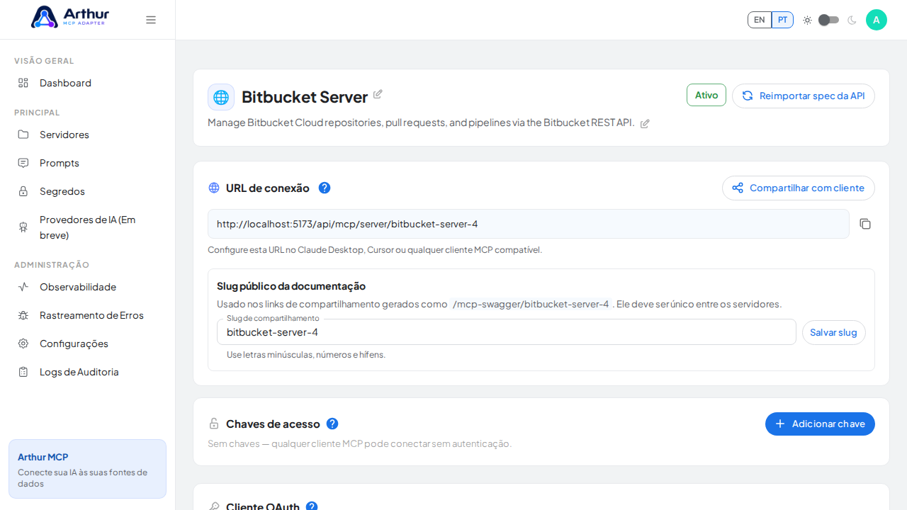 Crie o servidor Bitbucket com as ferramentas pré-configuradas