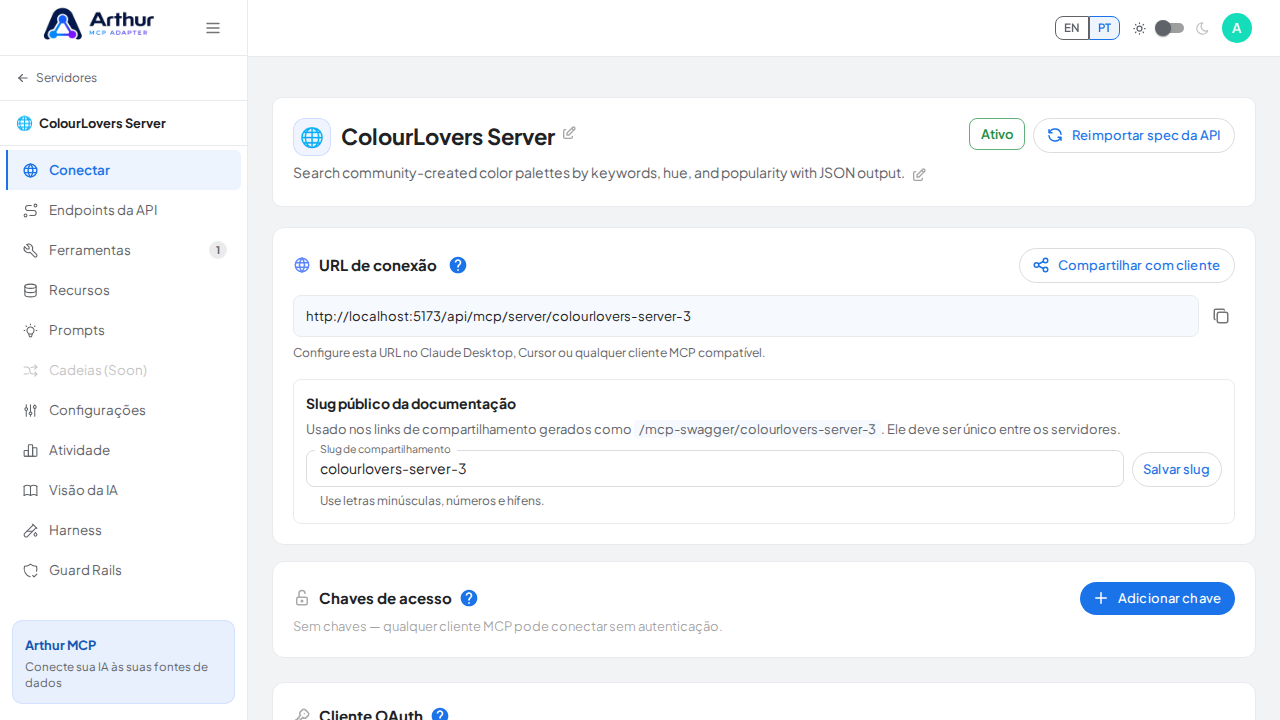 Crie o servidor ColourLovers com as ferramentas pré-configuradas