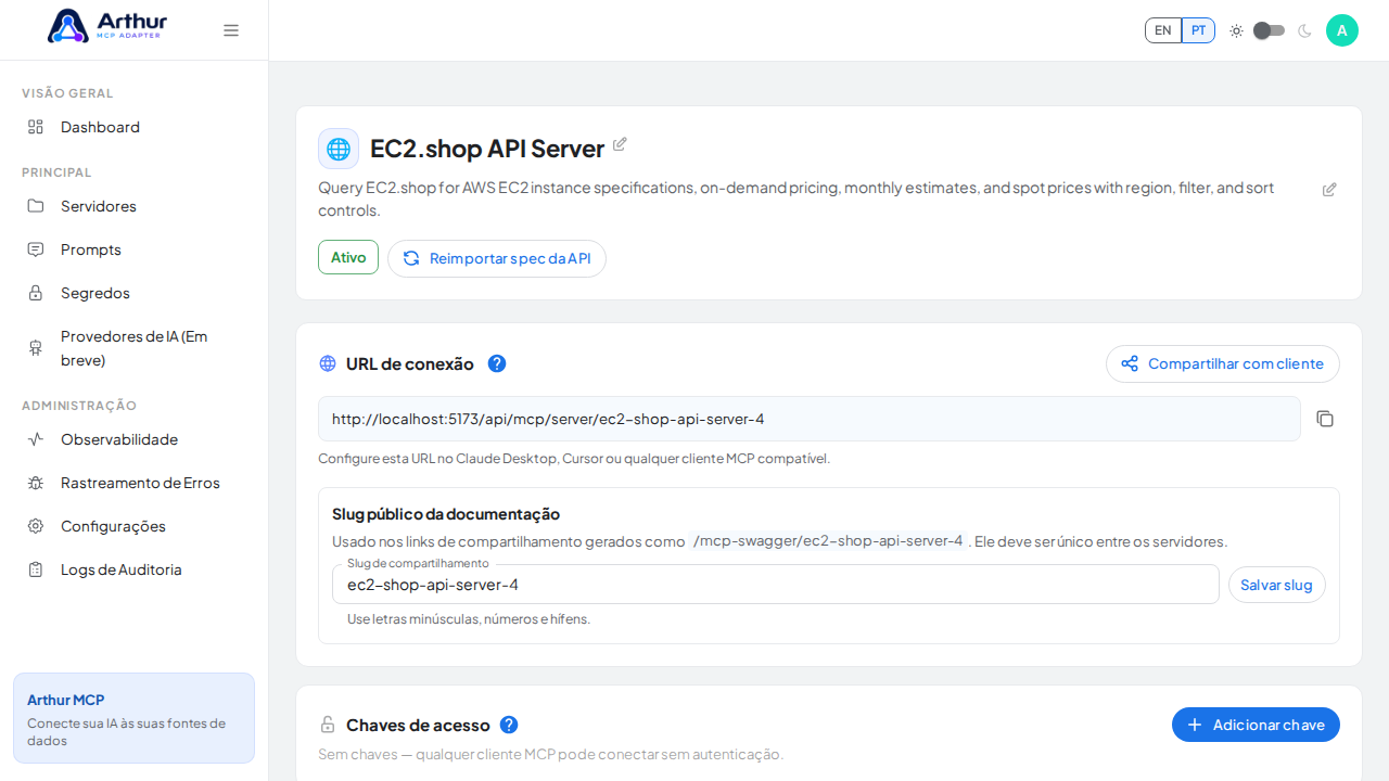 Crie o servidor EC2.shop API com as ferramentas pré-configuradas