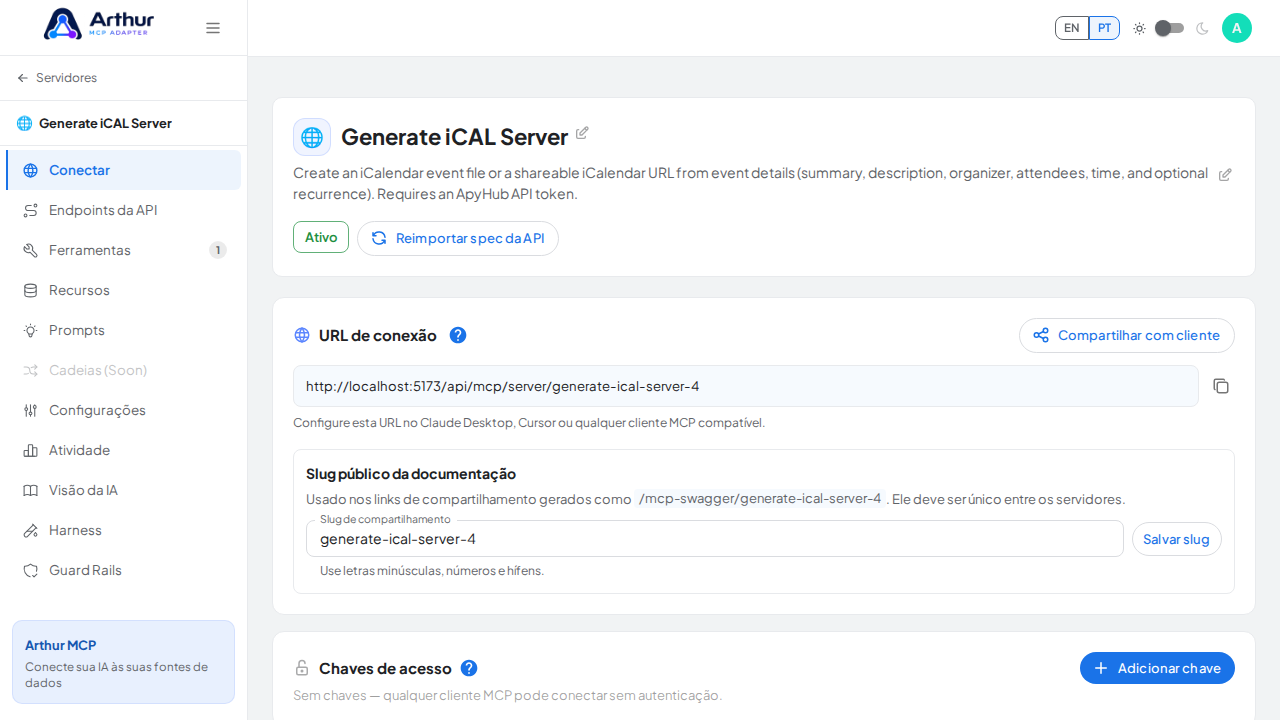 Crie o servidor Generate iCAL com as ferramentas pré-configuradas