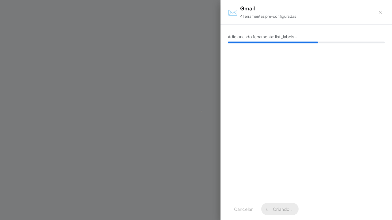 Crie o servidor Gmail com as ferramentas pré-configuradas