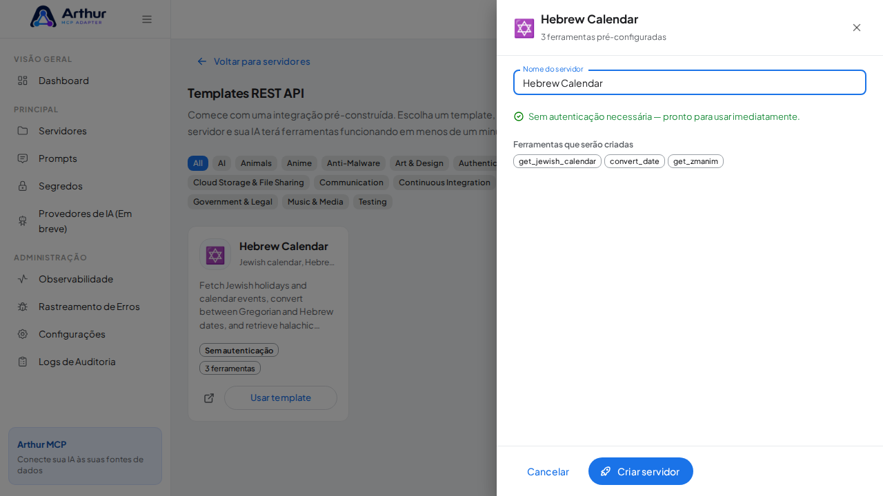 Abra o template Hebrew Calendar com suas ferramentas pré-configuradas