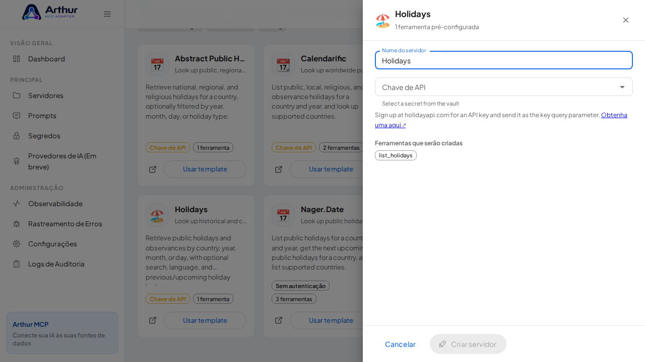 Abra o template Holidays com suas ferramentas pré-configuradas