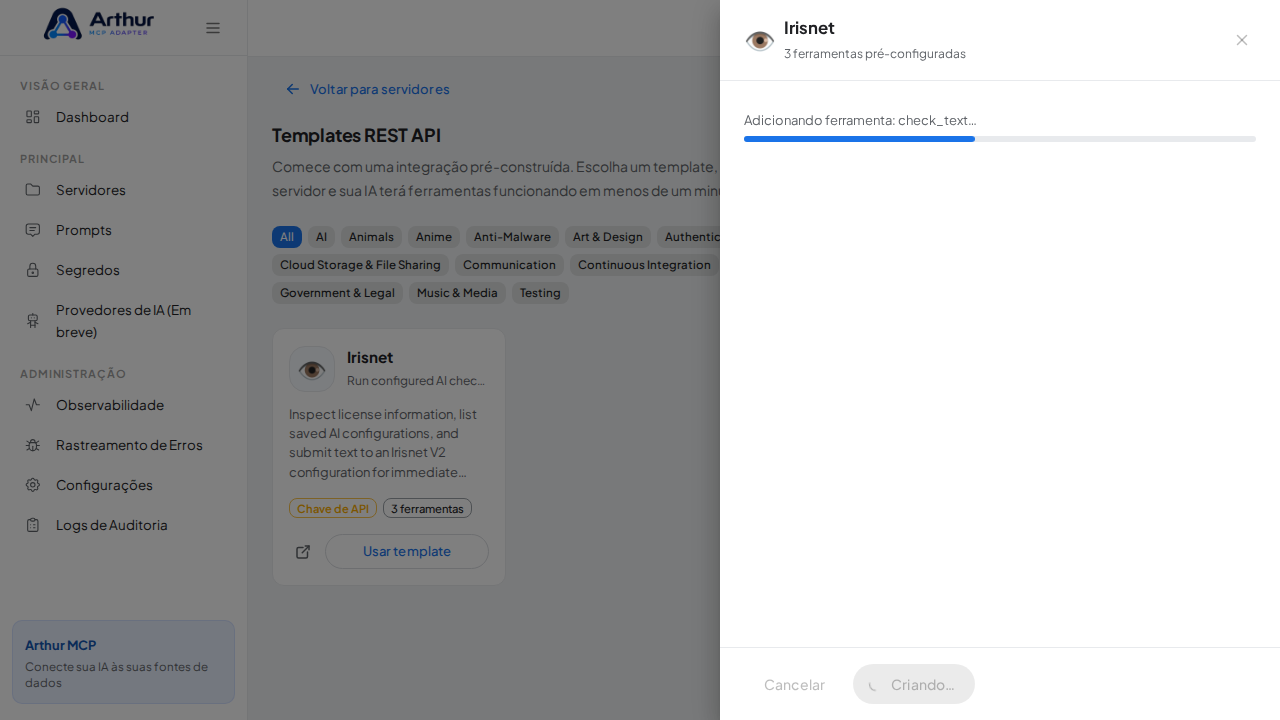 Crie o servidor Irisnet com as ferramentas pré-configuradas