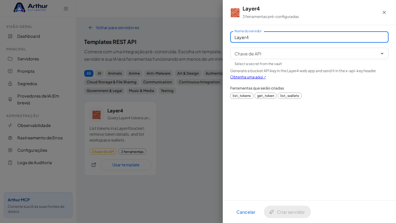 Abra o template Layer4 com suas ferramentas pré-configuradas