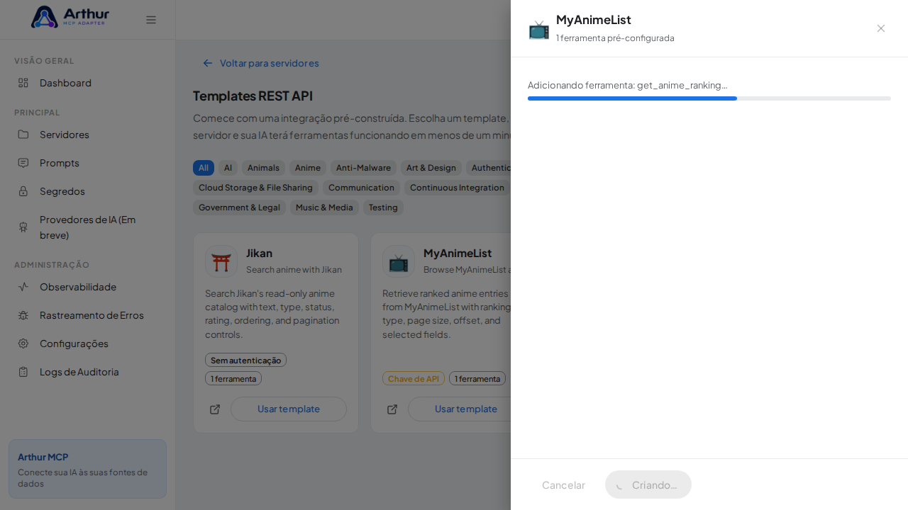 Crie o servidor MyAnimeList com as ferramentas pré-configuradas