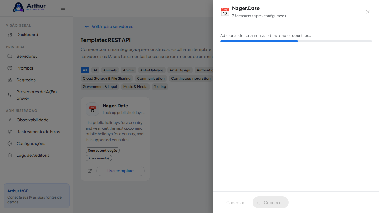 Crie o servidor Nager.Date com as ferramentas pré-configuradas