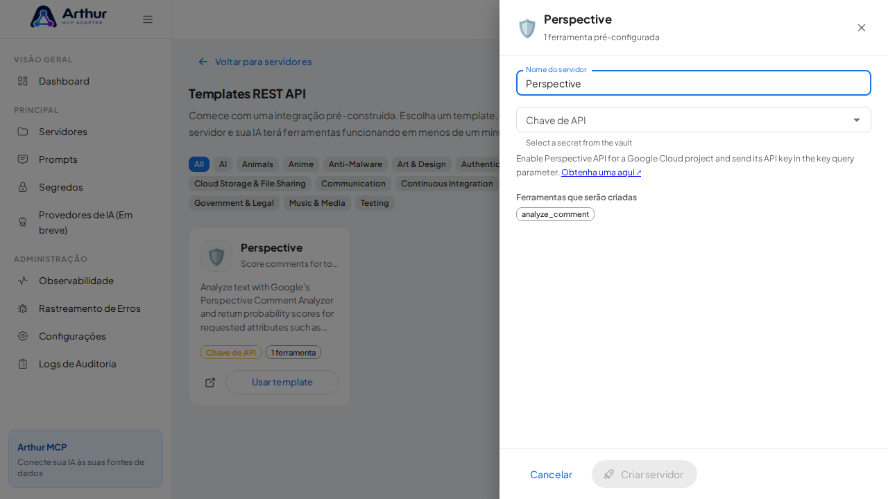 Abra o template Perspective com suas ferramentas pré-configuradas
