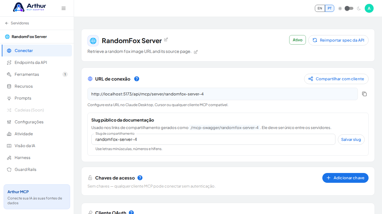Crie o servidor RandomFox com as ferramentas pré-configuradas