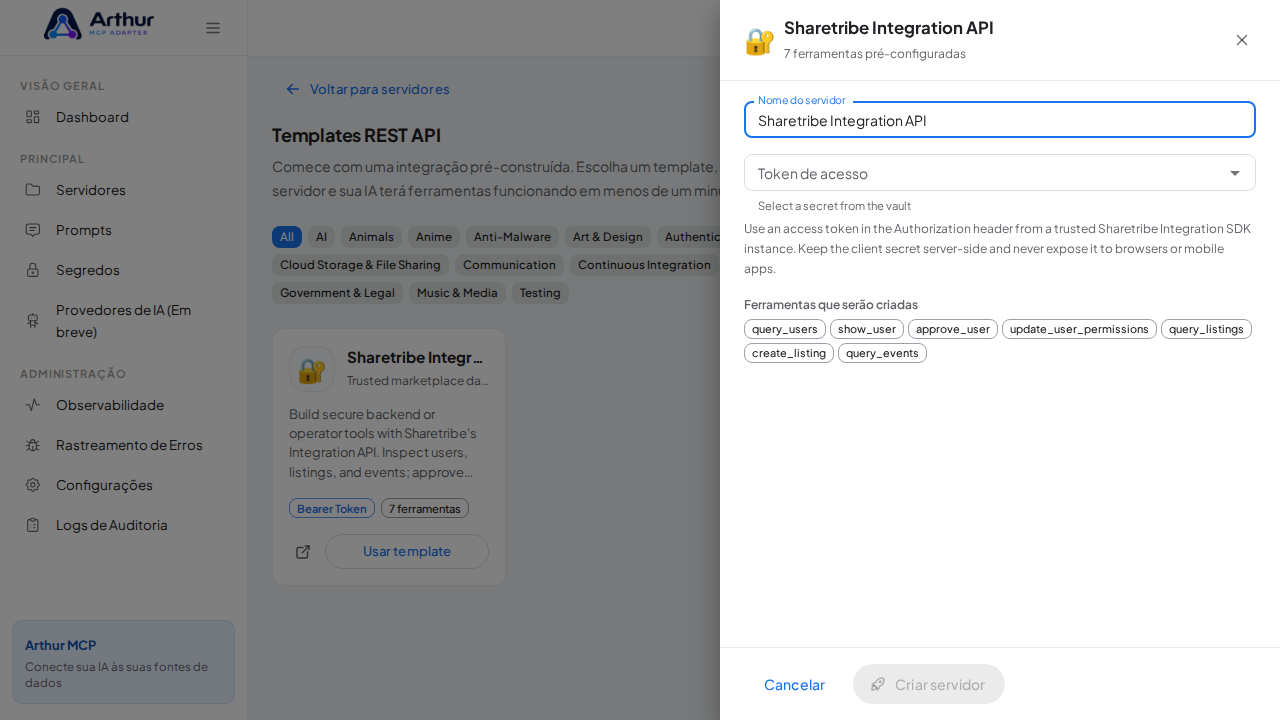 Abra o template Sharetribe Integration API com suas ferramentas pré-configuradas