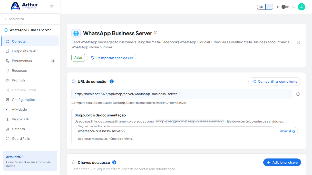 Crie o servidor WhatsApp Business com as ferramentas pré-configuradas
