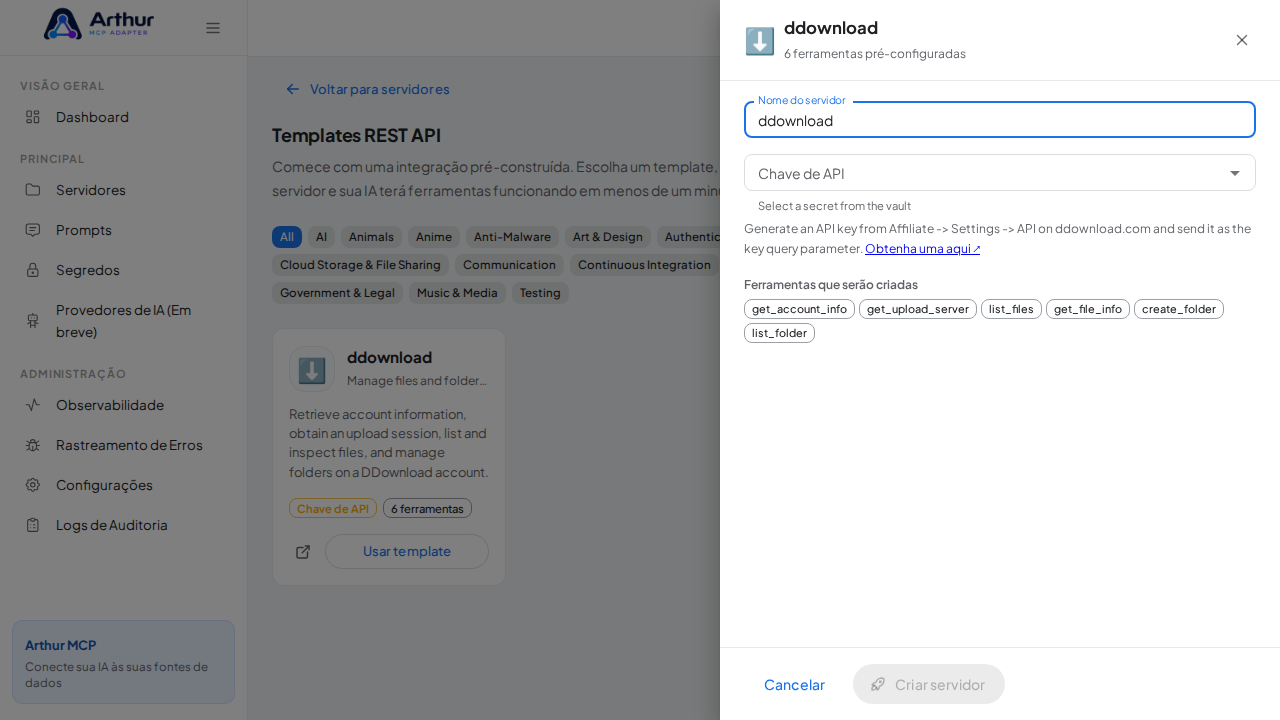 Abra o template ddownload com suas ferramentas pré-configuradas