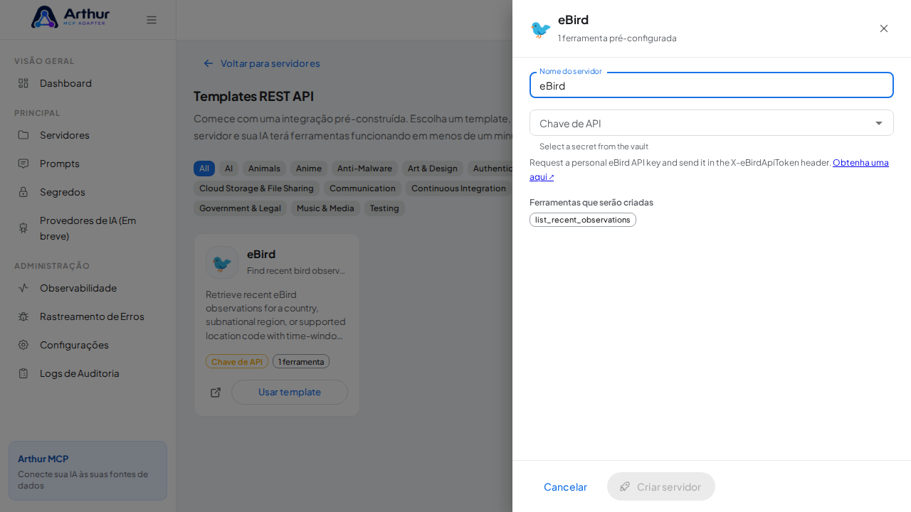 Abra o template eBird com suas ferramentas pré-configuradas