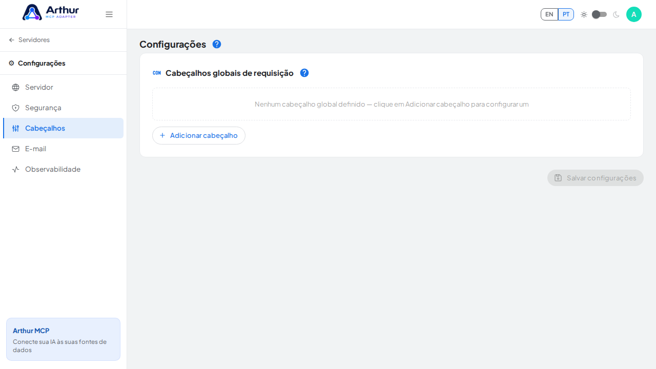Abra a seção Cabeçalhos usada pelo procedimento
