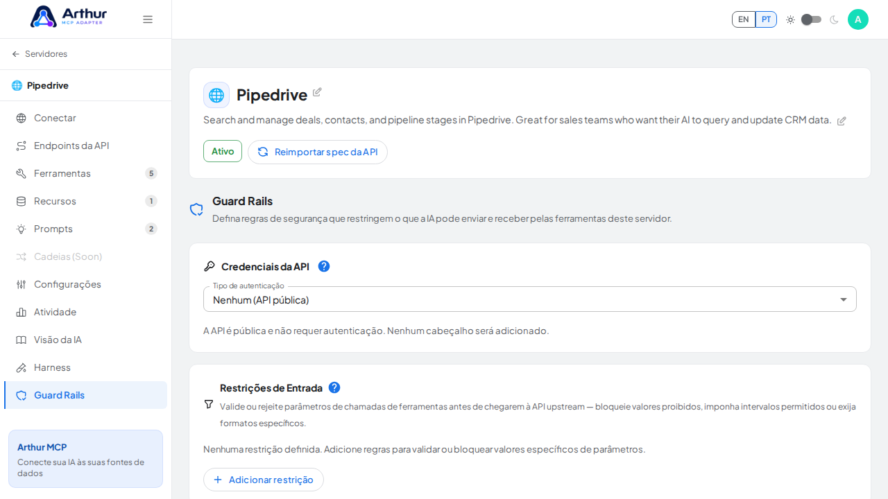 Traga a área Credenciais da API para o viewport e produza um screenshot semântico e focado