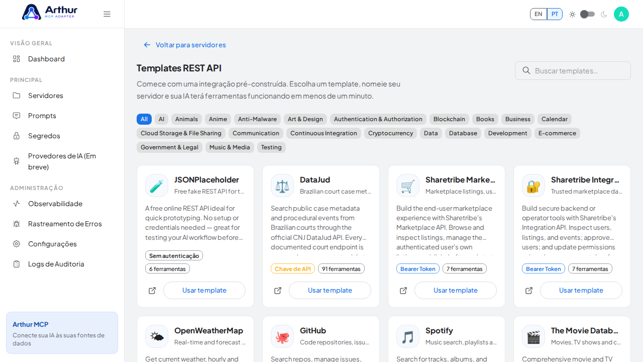 Traga a área Templates REST API para o viewport e produza um screenshot semântico e focado