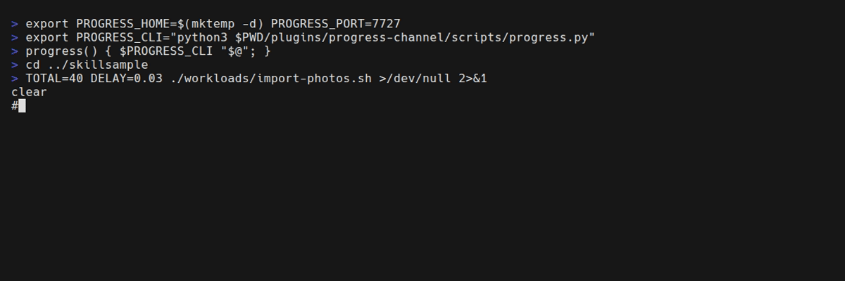 Recording: a workload registers itself