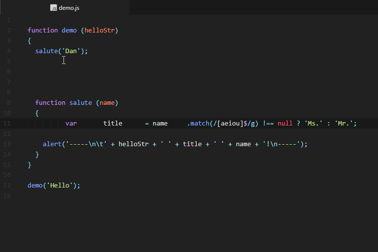 js-to-string demo convert single-line