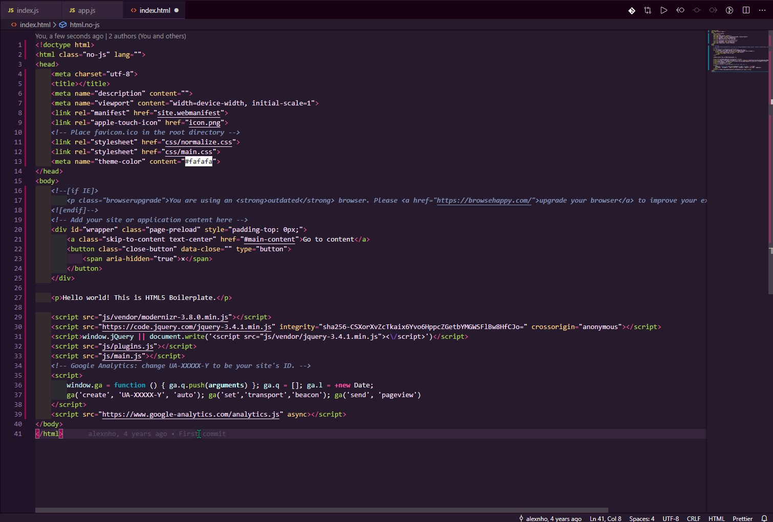 Theme HTML screenshot