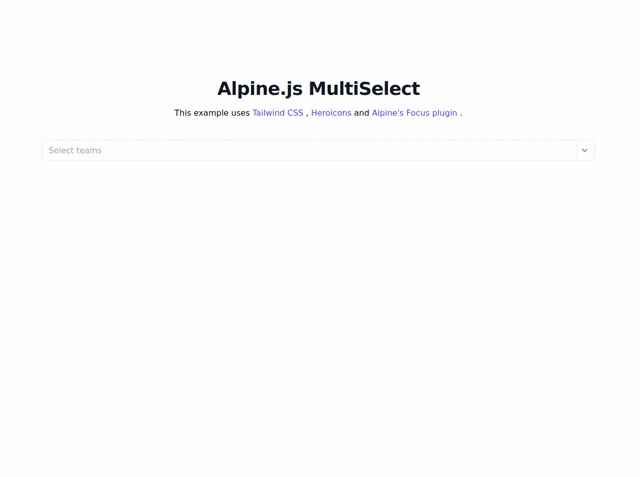 Alpine.js MultiSelect