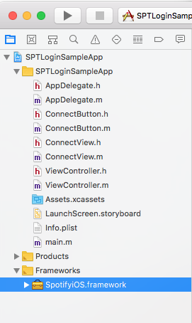Import SpotifyiOS.framework