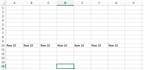 Excel End Result