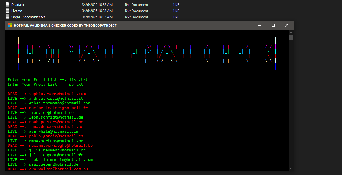 Hotmail Email Validator