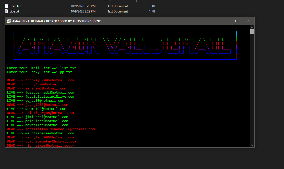 Amazon Email Validator