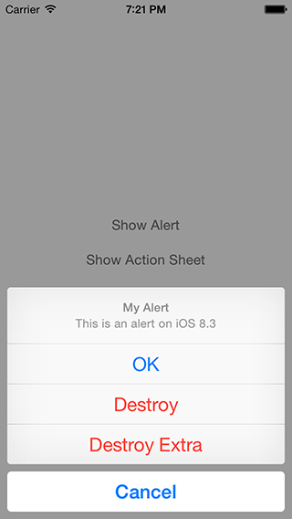 ARAlertController iOS8 ActionSheet