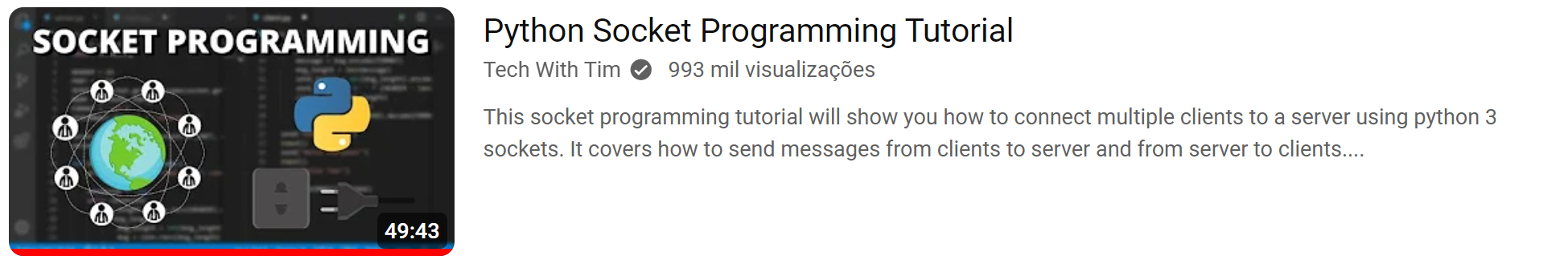 Python Socket Programming Tutorial