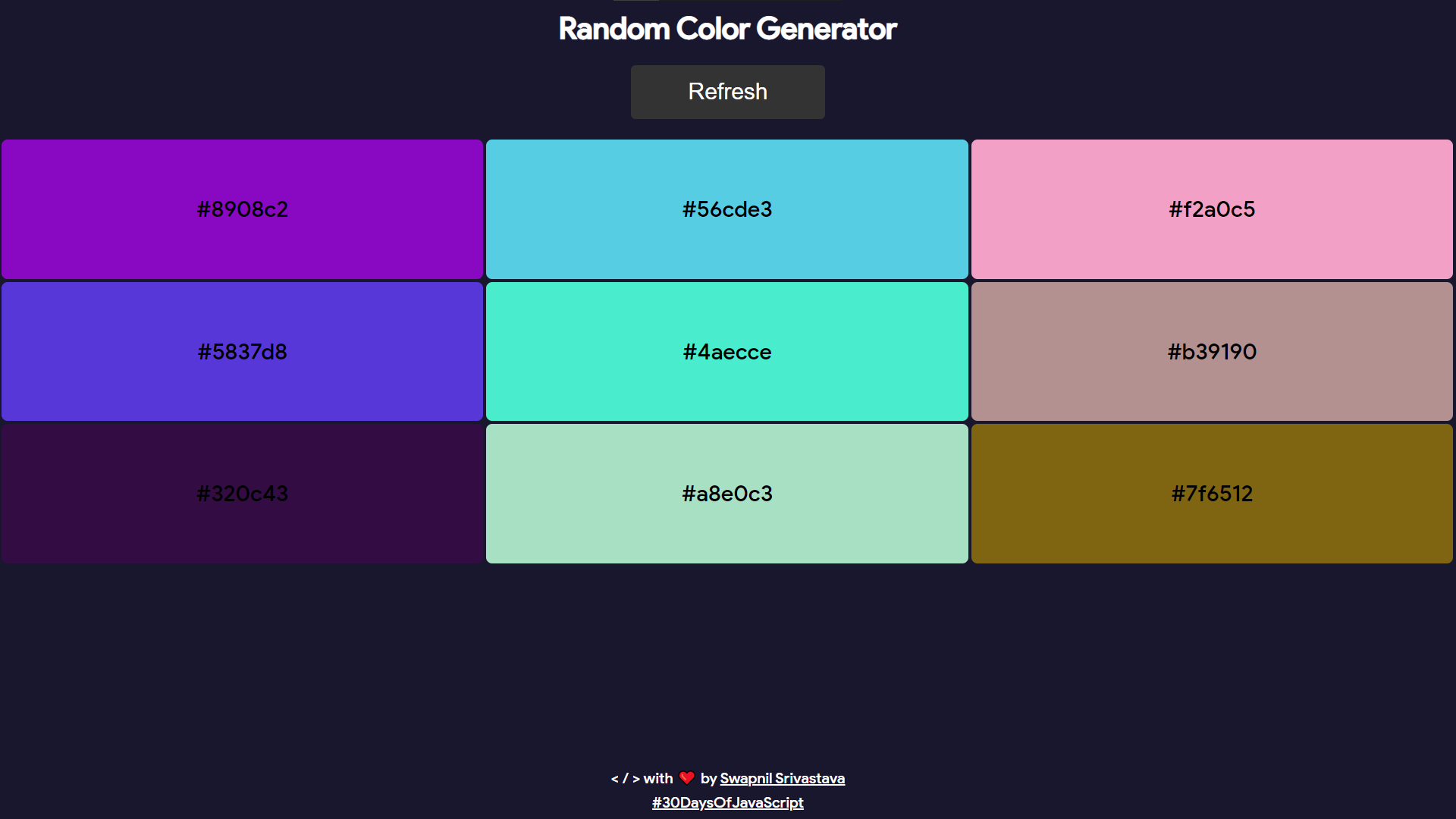 Random Color Generator