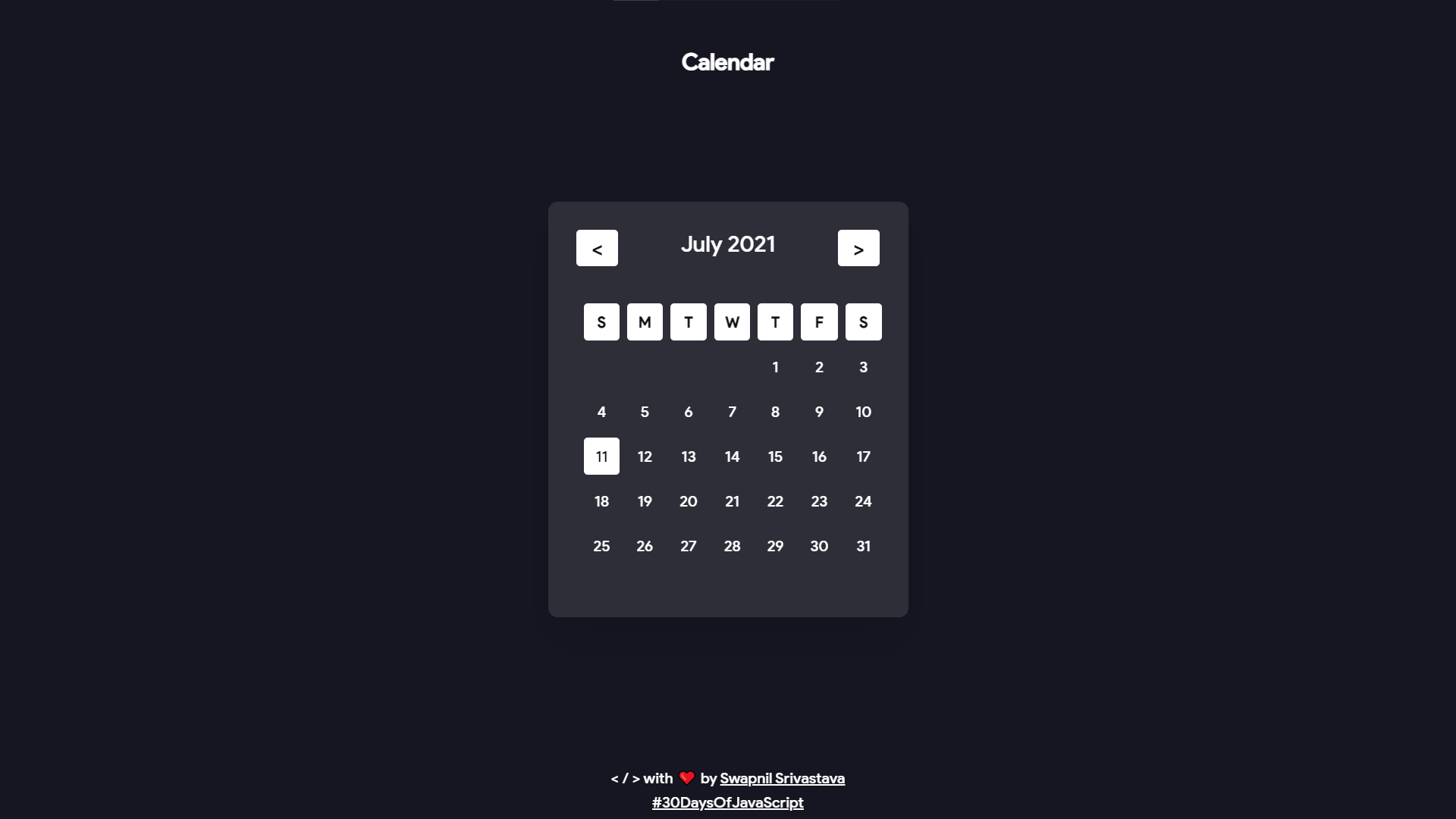 Calendar