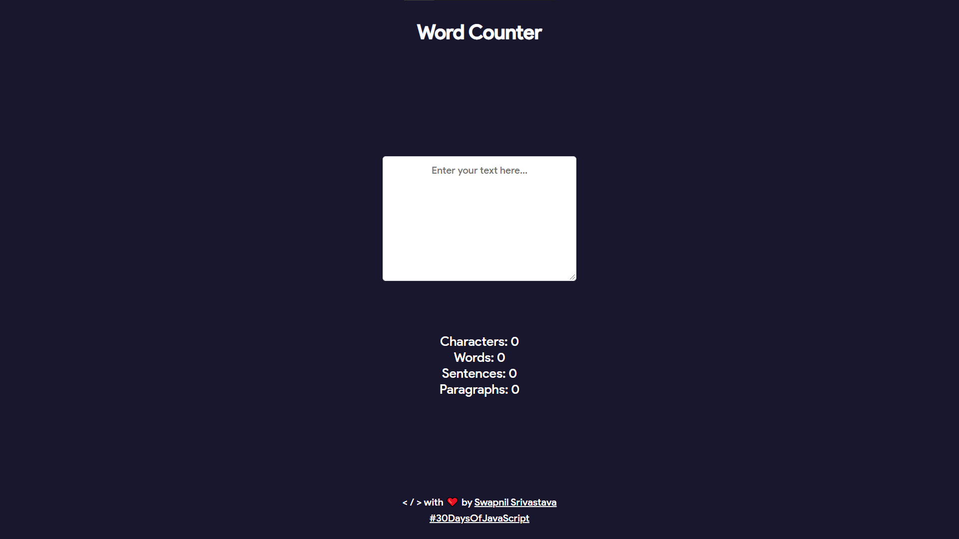 Word Counter