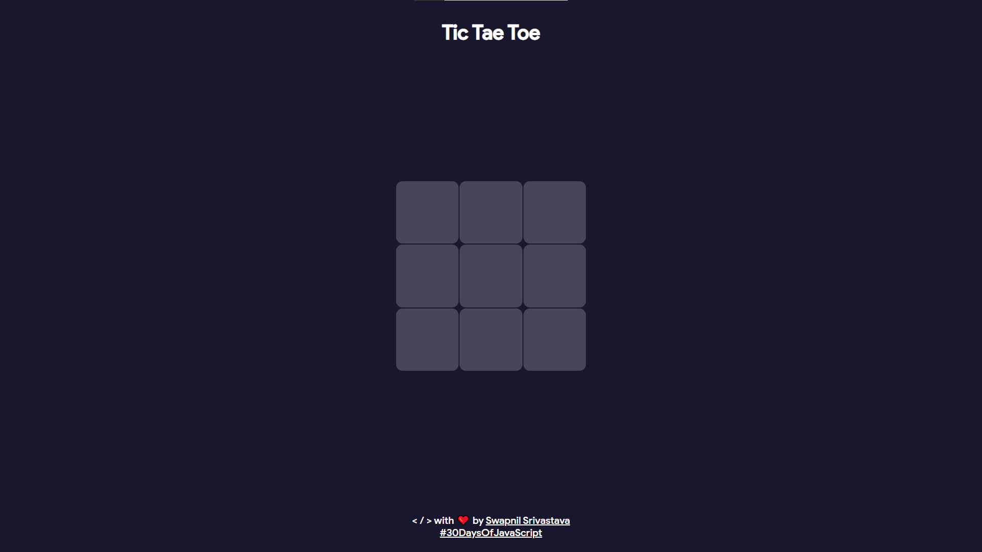 Tic Tac Toe