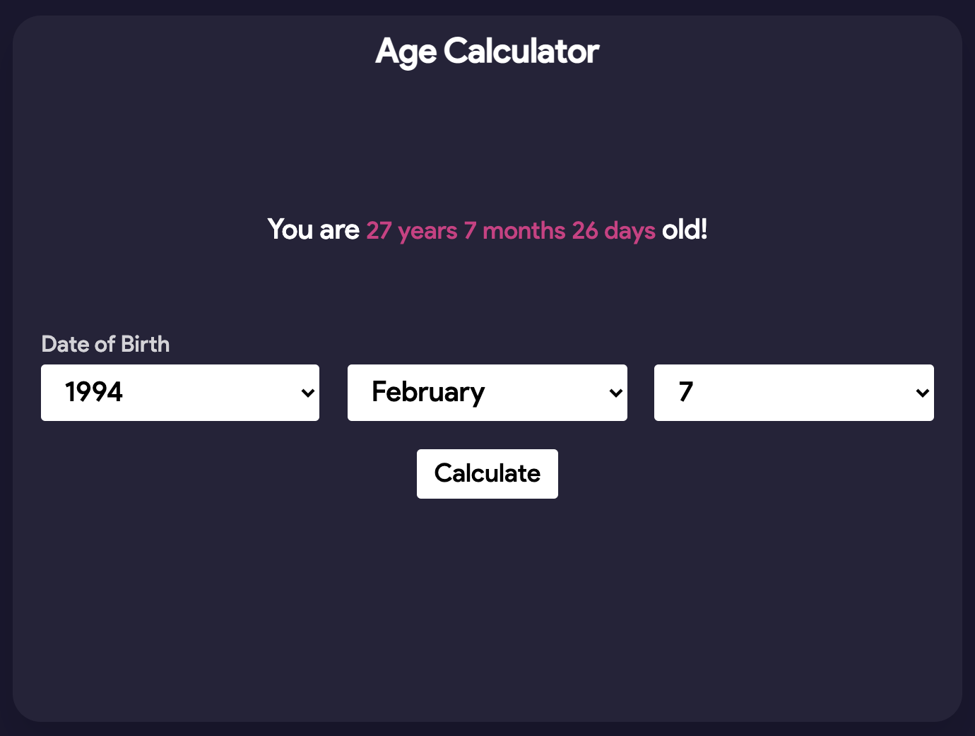 Age Calculator