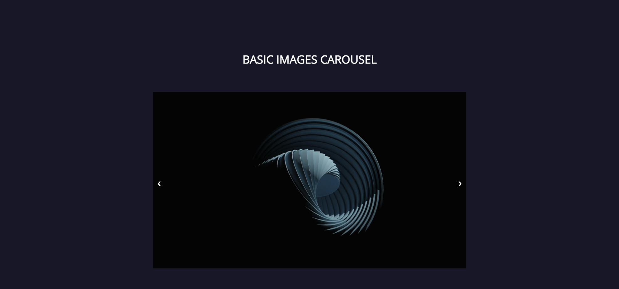 Basic Images Carousel