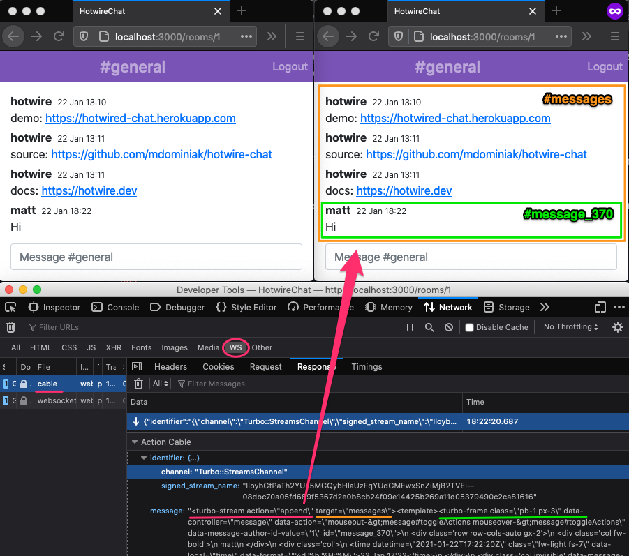 create message broadcast