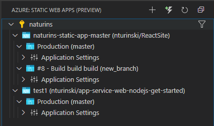 Static Web App Environments