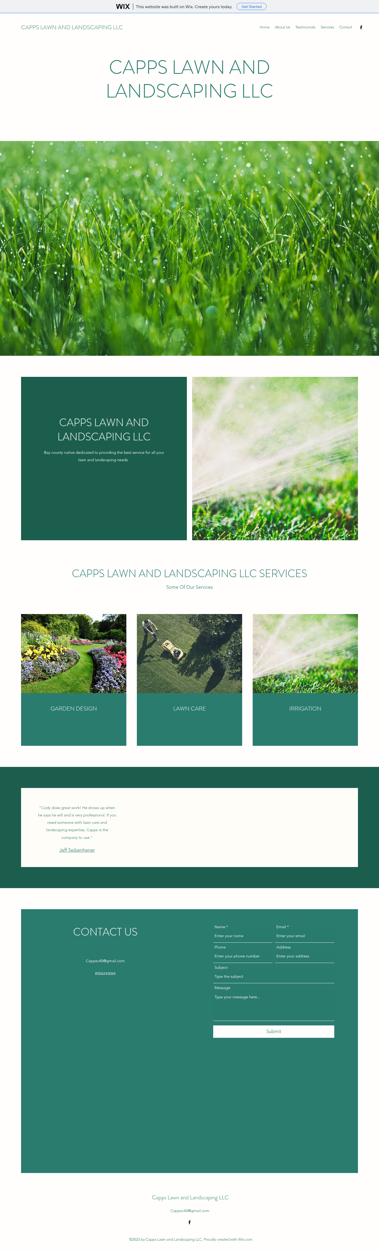 Current-site screenshot for Capps Lawn and Landscaping LLC