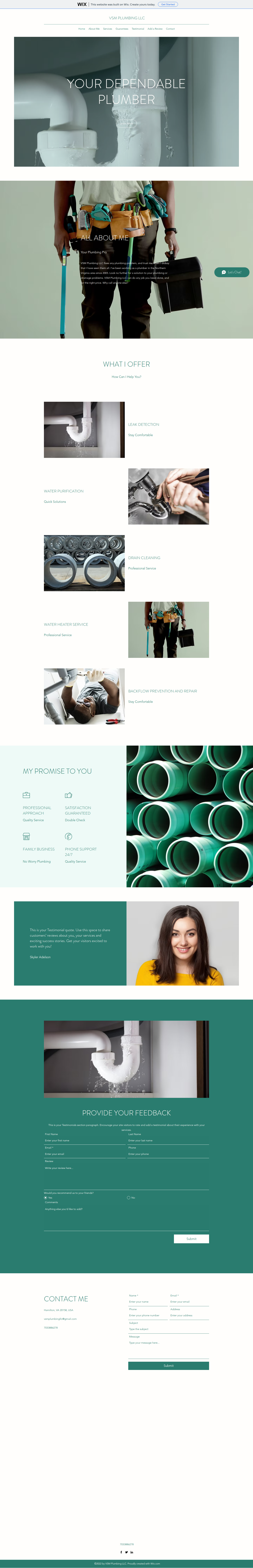 Current-site screenshot for VSM Plumbing LLC