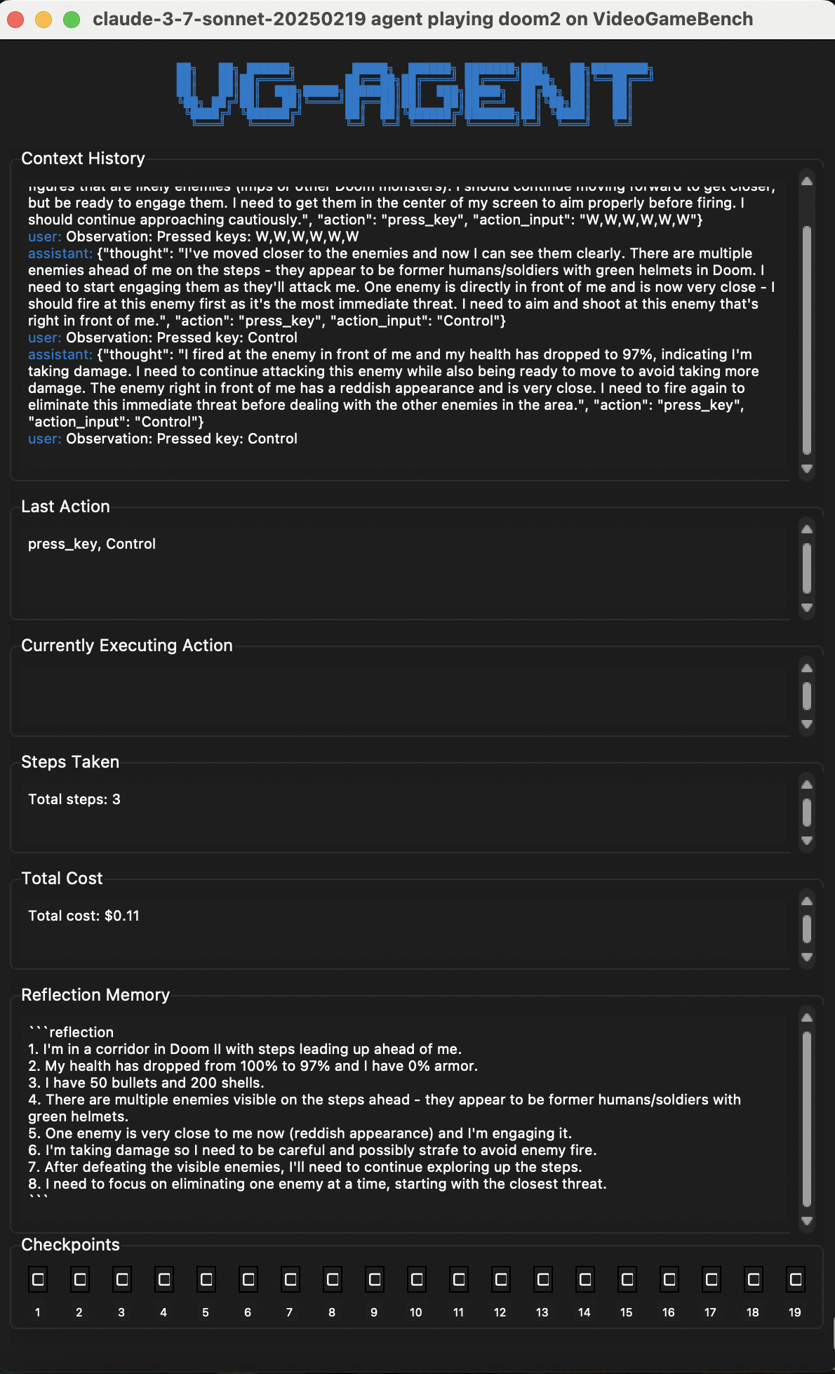 VideoGameAgent GUI