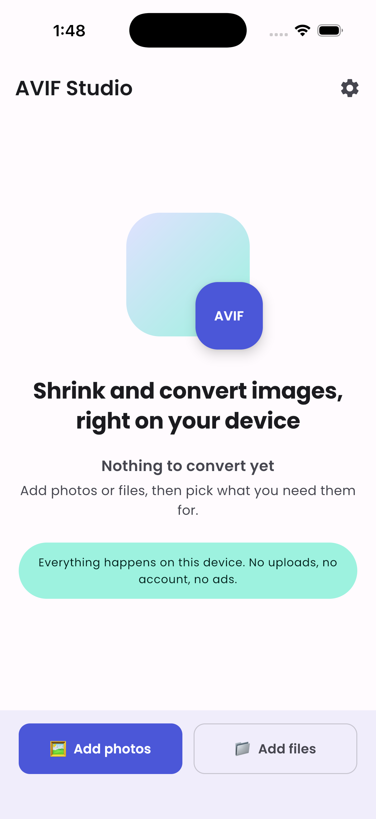 AVIF Studio on iOS
