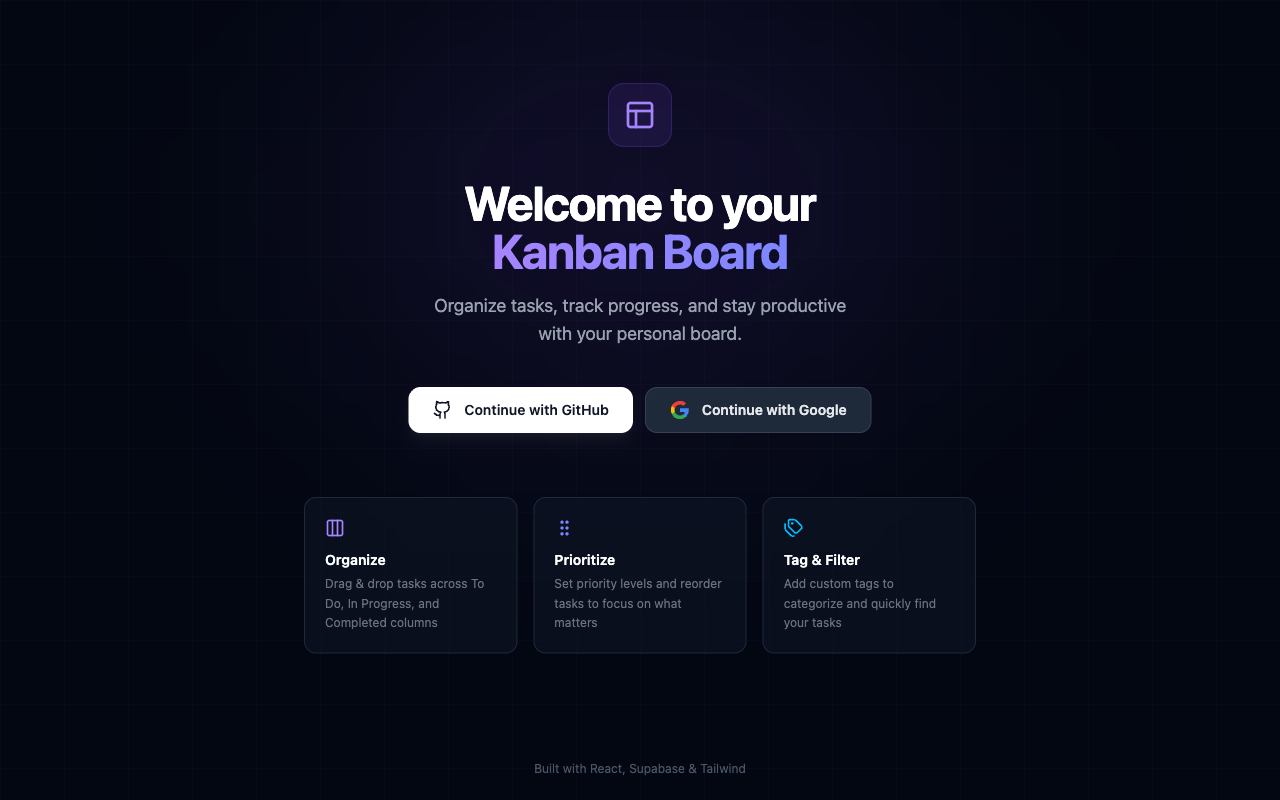 Kanban Board screenshot