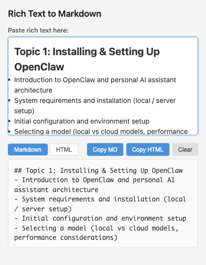 MD Converter Chrome Extension screenshot