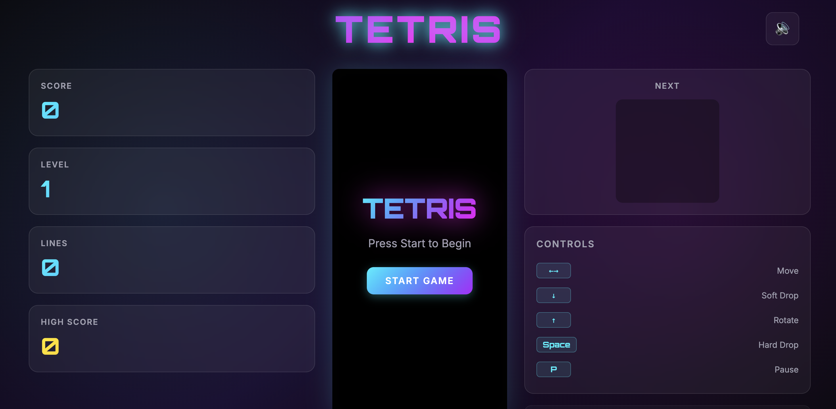 Neon Tetris screenshot